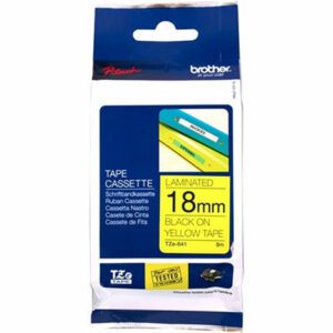 Brother Tape 18mm x 8m Black on Yellow TZe-641