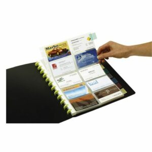 Marbig Kwik Zip Business Card Holder 200 Card A4 Book