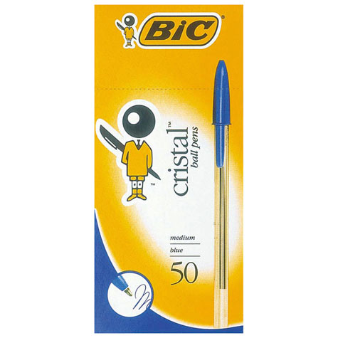 Bic Cristal Medium Pen Blue Pk/50