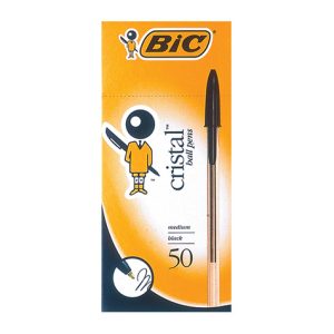 Bic Cristal Medium Pen Black Pk/50