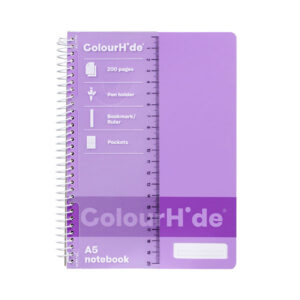 Colourhide Notebook A5 200 Pages Purple