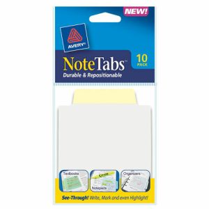 Avery Note Tabs 76.2x88.9mm Pastel Yellow 16326