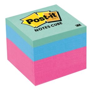 3M 2051-MC Post-it Mini Cube 48mm x 48mm Ribbon Assorted Colours