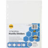 Marbig A4 Manilla Dividers Multipunched, 10-Tab, White