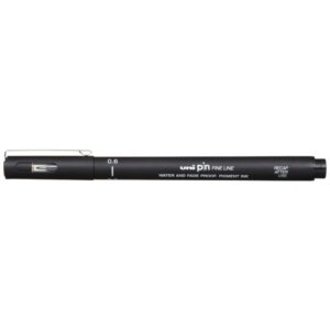 Uni Pin Fineliner Pen Black 0.6mm 12 Pack