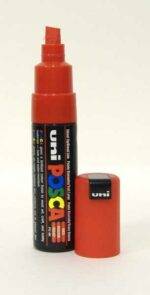 Uni Posca Poster Marker Chisel Shaped 8.0mm PC-8K Red