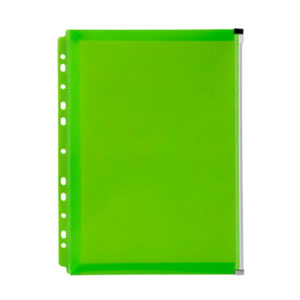 Marbig Binder Wallet A4 Right Side Zip Open Lime Green