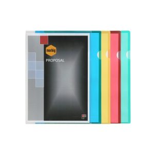 Marbig Letter File A4 Clear Bulk Pack 2004012 PK100 - Orange Peel