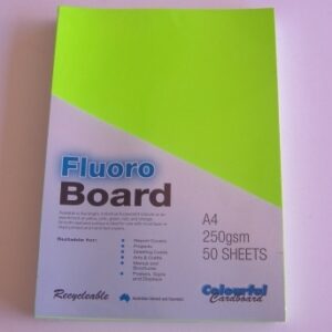 Fluroboard Green 250Gsm A4 Pk50
