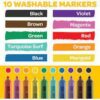 Crayola Clicks Washable Retractable Markers 10 Colors