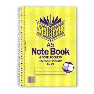 Spirax 572 A5 3 Subject Notebook 300 pages
