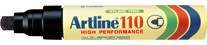 Artline 110 Permanent Marker 4mm Bullet Black Pack 6