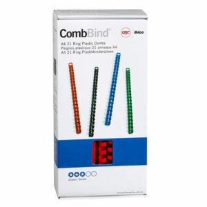 GBC Binding Comb 21 Loop Plastic 12mm Red 100 Pack