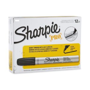 Sharpie PRO Metal Permanent Marker Bullet Tip 1.5mm Black Box of 12