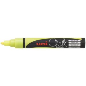 Uni Liquid Chalk Marker Bullet Tip PWE-5M Fluoro Yellow