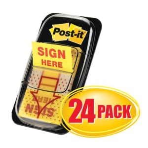 Post-it 'Sign Here' Flags Cabinet Pack 680-9-24 Pk/24