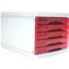 Metro 3475 Desktop Filing Drawers A4 5 Drawers Strawberry 