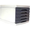 Metro 3475 Desktop Filing Drawers A4 5 Drawers Grey