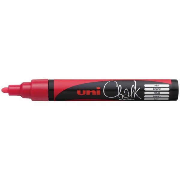 Uni Liquid Chalk Marker Bullet Tip PWE-5M Red