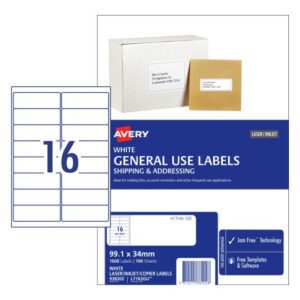 General Use Labels 99.1 x 34 mm, Laser, Inkjet, Permanent