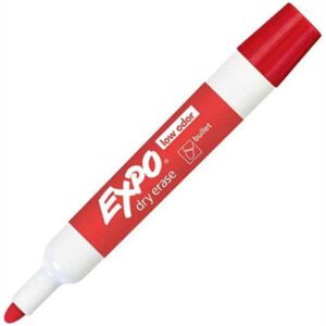 Expo Bullet Whiteboard Markers Red 12 Pack