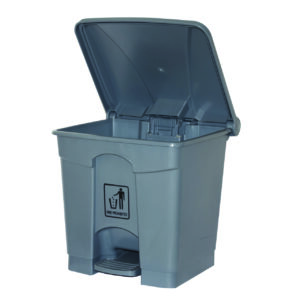Cleanlink Rubbish Bin With Pedal Lid 30Litre Grey