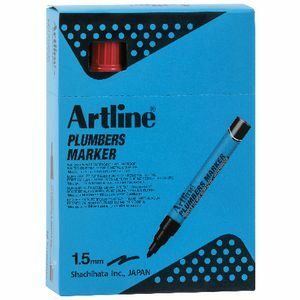 Artline Plumber Markers Red 12 Pack