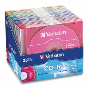 Varbatim CD-R 80M 52X Slim Case Pack 25