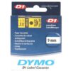 Dymo D1 Black on Yellow Tape 9mm x 7m SD40918