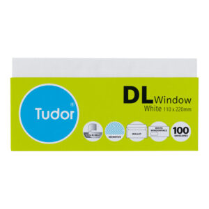 Tudor Envelopes DL Windowface White Tray 100 140020