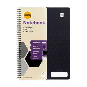 Marbig 17187F A4 Notebook 120 Page Black