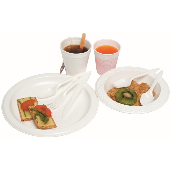 Marbig Disposable Plastic Plate 260mm Pk 25