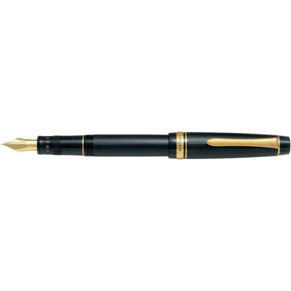 Pilot Justus 95 Fountain Pen Black Strip Barrel 14K Gold Nib