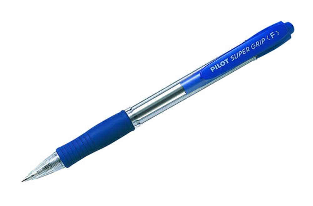 Pilot Retractable Supergrip Ballpoint Pen BPGP10R Fine Blue