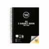 Spirax Kode 961 A5 3 Subject Book Black 200 Page