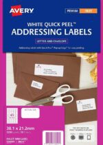 Avery White Mini Address Labels (J8651) 38.1 x 21.2mm Pk/3250