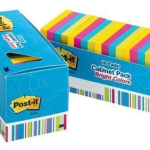 Post It Notes 65 -18BRCP 76X76mm Bright Colors Pack 18