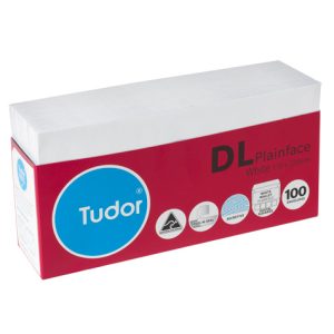 Tudor DL Envelopes Plainface 110mm x 220mm White 100 Pack