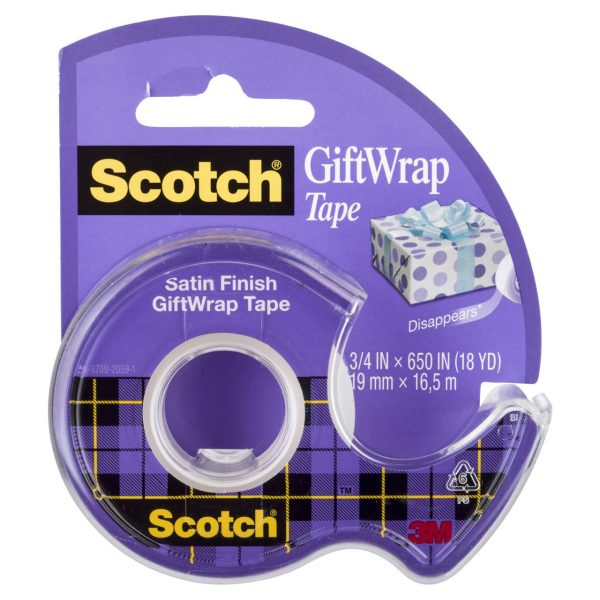 Gift Wrap Adhesive Tape & Dispenser 19mm x 16.5m