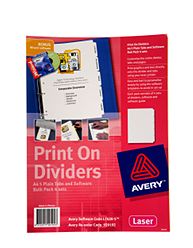 Avery L7420-5 White Print On Dividers 5 Tabs 920192