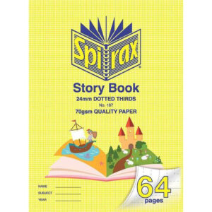 Spirax 167 Story Book 335X240mm 64 Page 24mm Dot Third 20 Pack