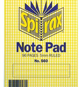 Spirax No.560 Notebook 112 x 76mm 96 Page
