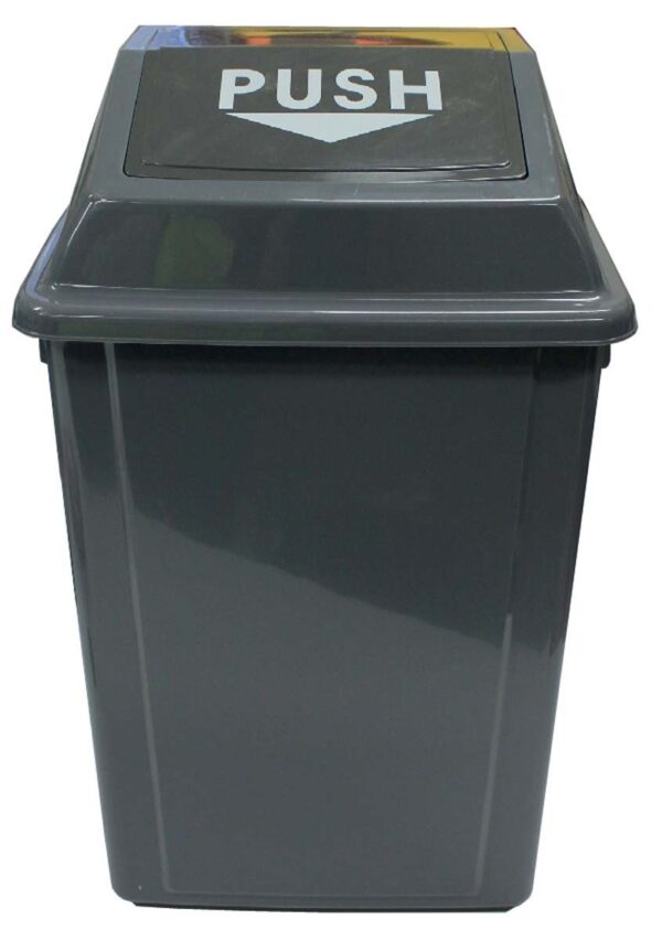 Cleanlink Rubbish Bin  With Bullet Lid 60 Litre Grey