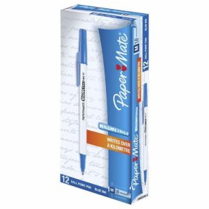 Papermate S18006963 Kilometrico Ballpoint Pen 1.0mm Blue 12 Pack