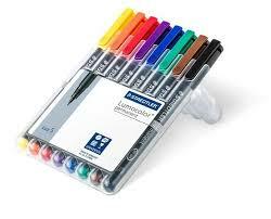 Staedtler Lumocolor 0.4mm Assorted Marking Pens 8 Pack