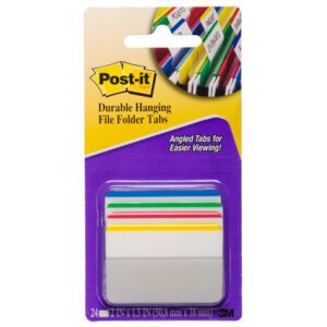 Post-it 686A-1 Durable Hanging File Tabs Pk/24