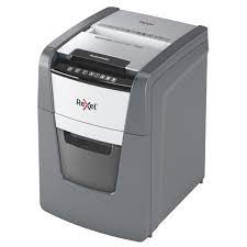 Rexel Optimum Autofeed Shredder 100M Micro Cut side shot