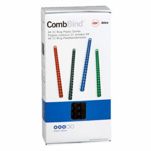 GBC Binding Comb 21 Loop Plastic 14mm Black 100 Pack