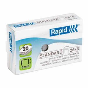 Rapid Staples 26/6mm BX1000