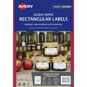Avery Permanent Labels 80 x 35mm White 140 Pack
